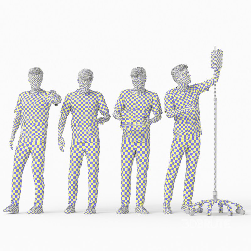 Nurse Man in 04 poses Image 2