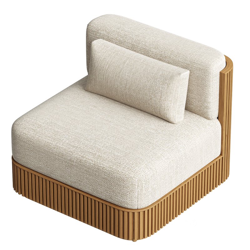 Beaumont Outdoor Teak Lounge Chair Image 4