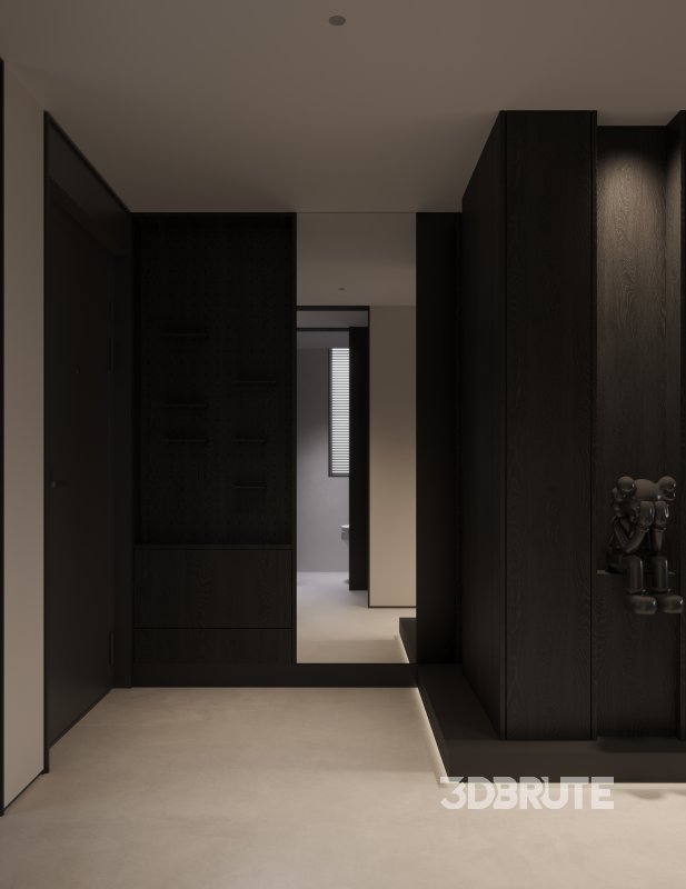 Modern living room and dining room interior scene Image 5