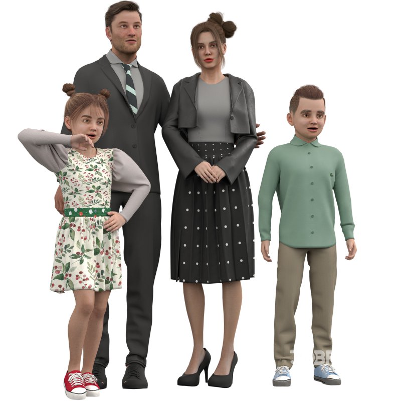 Family in Christmas Day Image 1