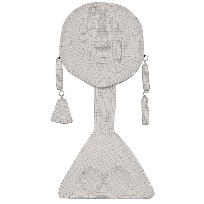 Tribal Guardian Mask Sculpture Image 1