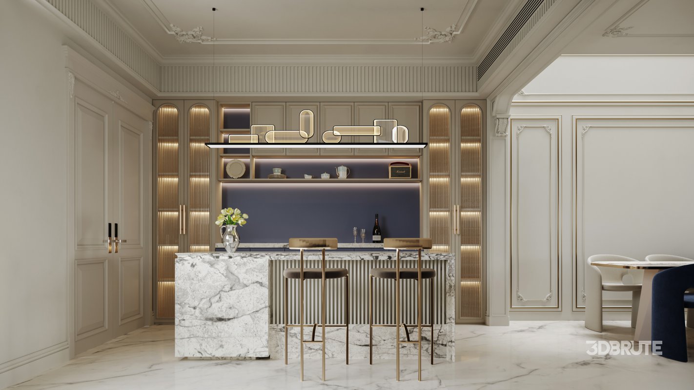 Luxurious living room and dining room Image 3