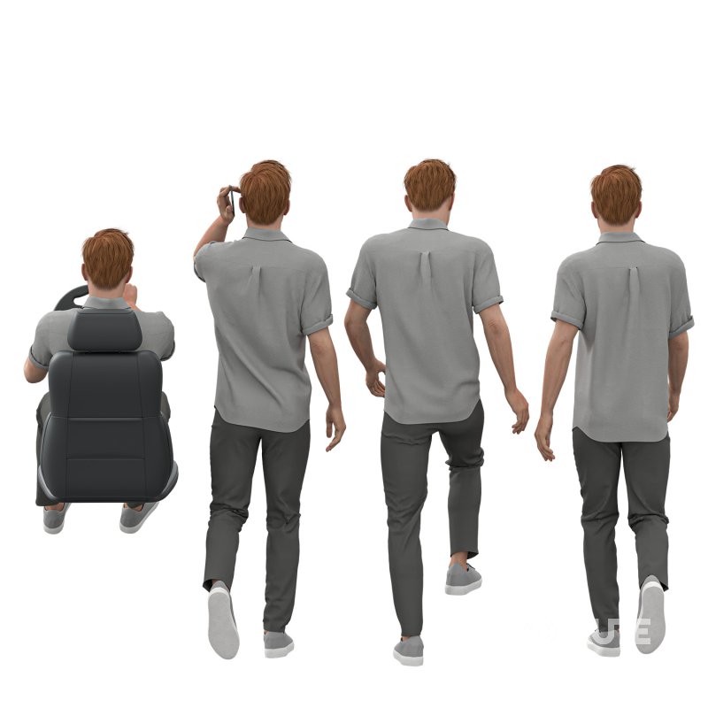 Casual Man in 04 Poses Image 1