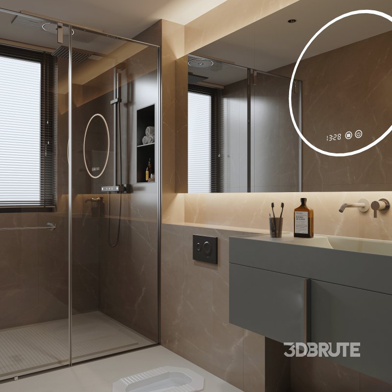 Modern living room and dining room interior scene Image 4