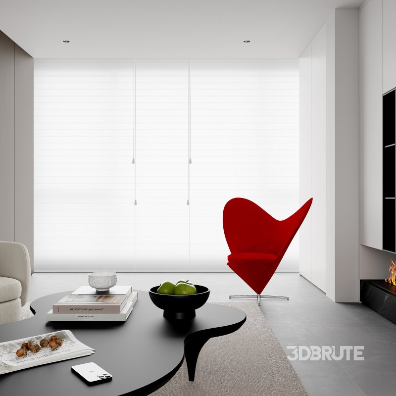 Modern living room and dining room interior scene Image 5