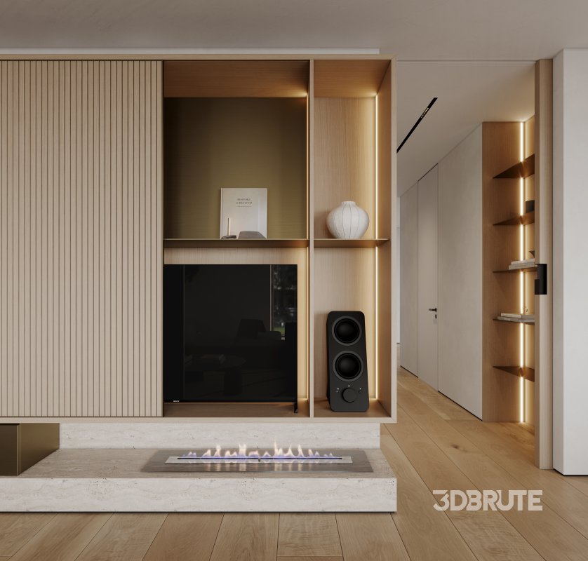 Modern living room and dining room interior scene Image 3