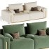 Velvet Sofa Loveseat - Thumbnail 1