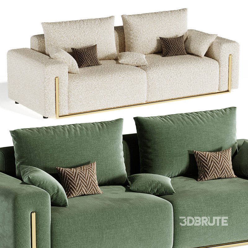 Velvet Sofa Loveseat Image 1