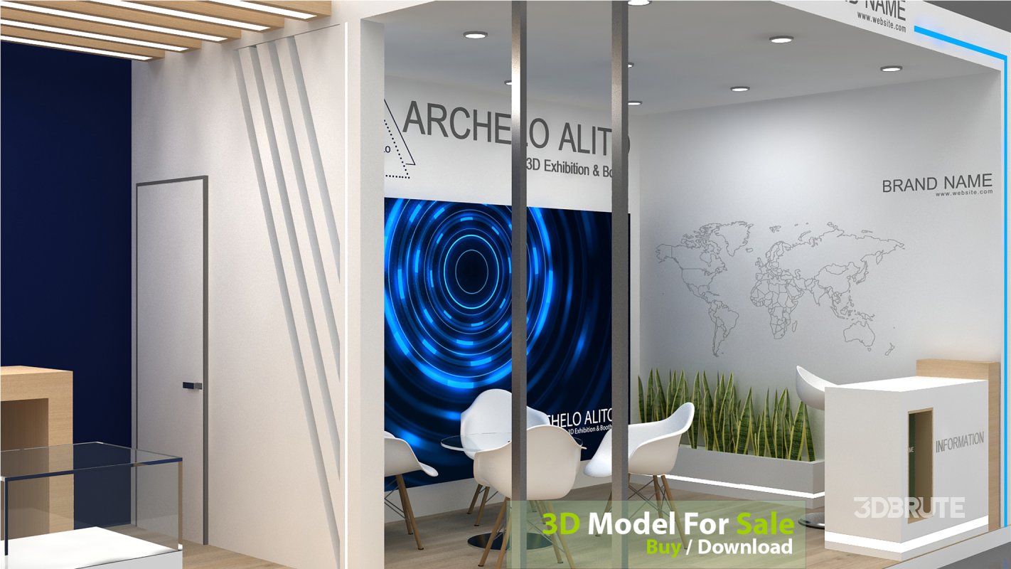 3D Stand Booth Model Image 2