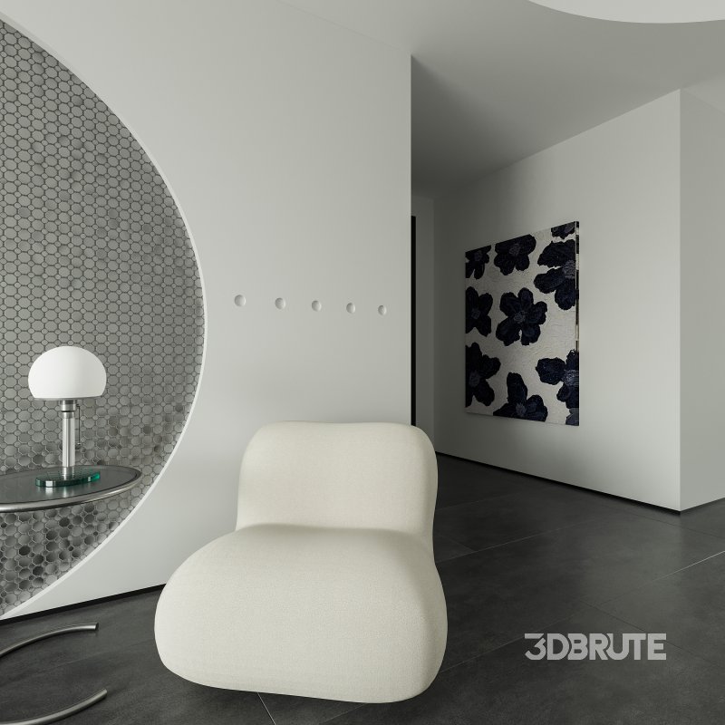 Modern living room and dining room interior scene Image 7