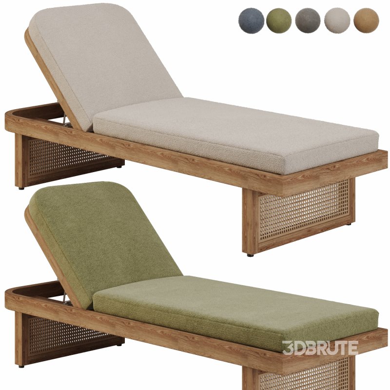 Merit Outdoor Chaise Lounge Image 1