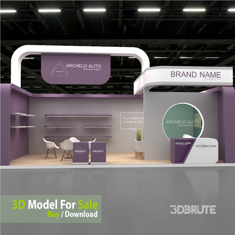 3D Stand Booth Model Image 2