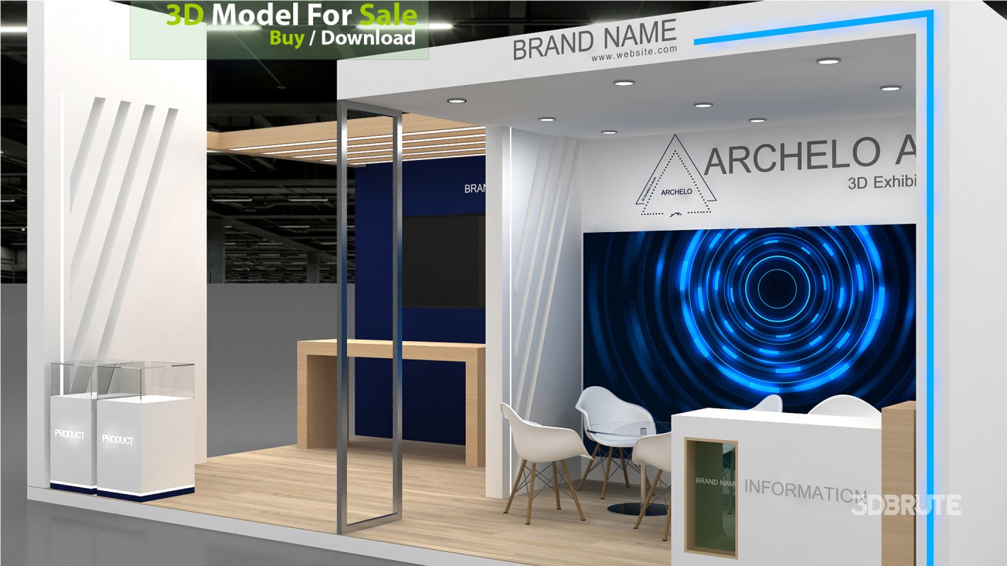 3D Stand Booth Model Image 4