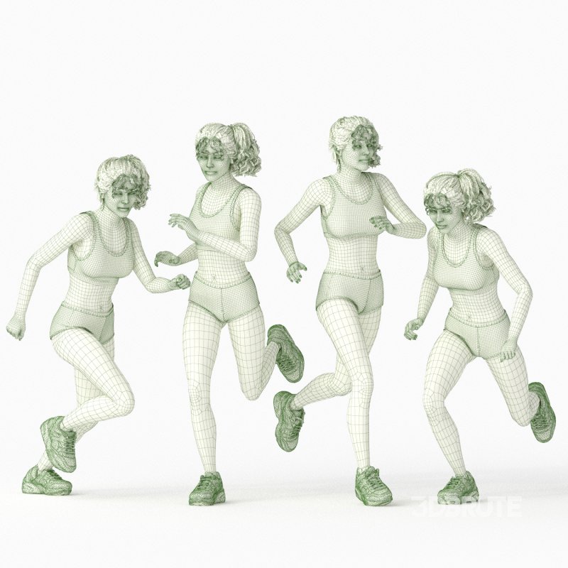 Runner Woman 04 Poses Image 4