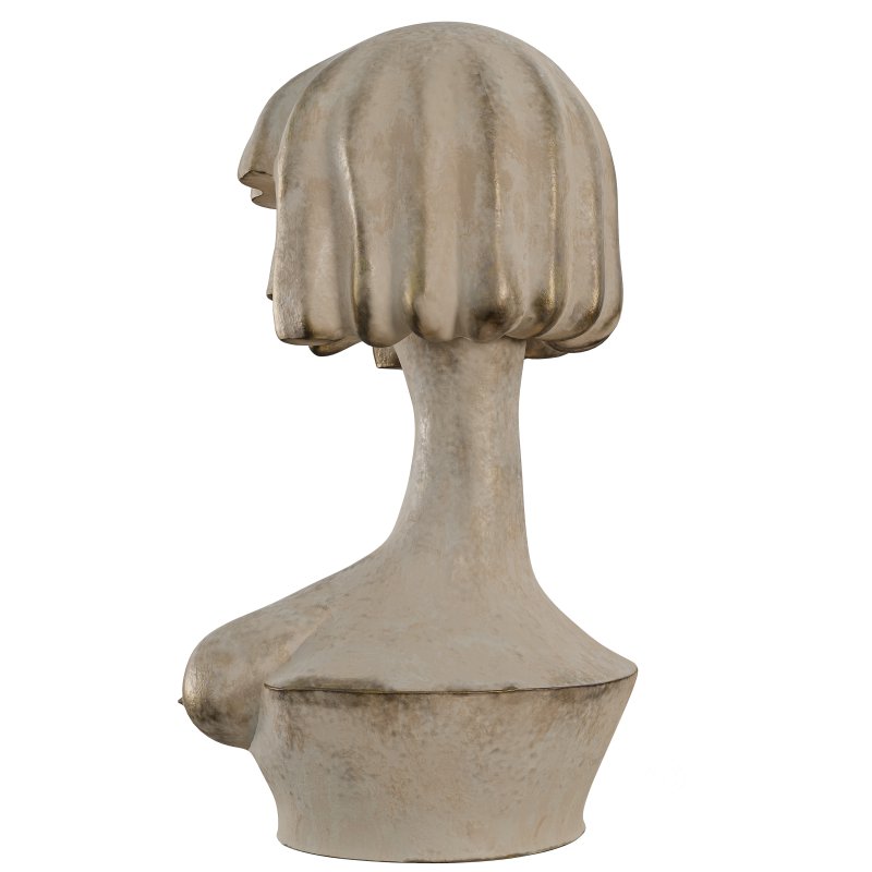 Ancient Stone Bust – Minimalist Female Figure Image 1