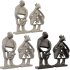 Stone Whimsical Couple Sculpture Set - Thumbnail 4