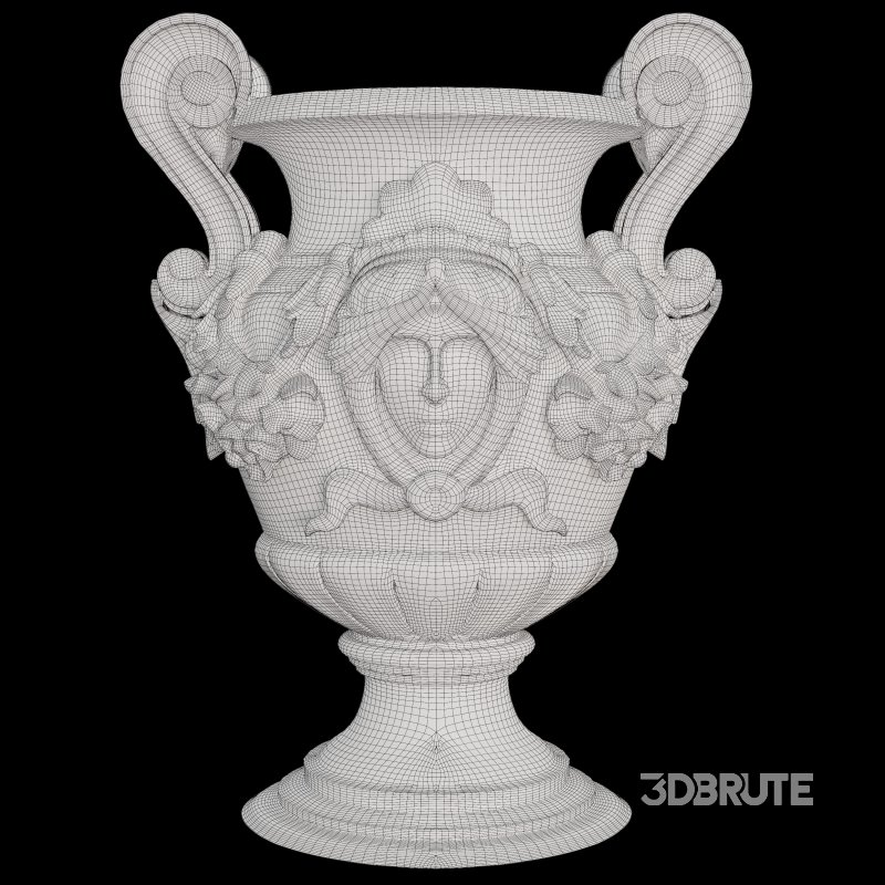 Decorative Stone Urn with Classical Motifs Image 6