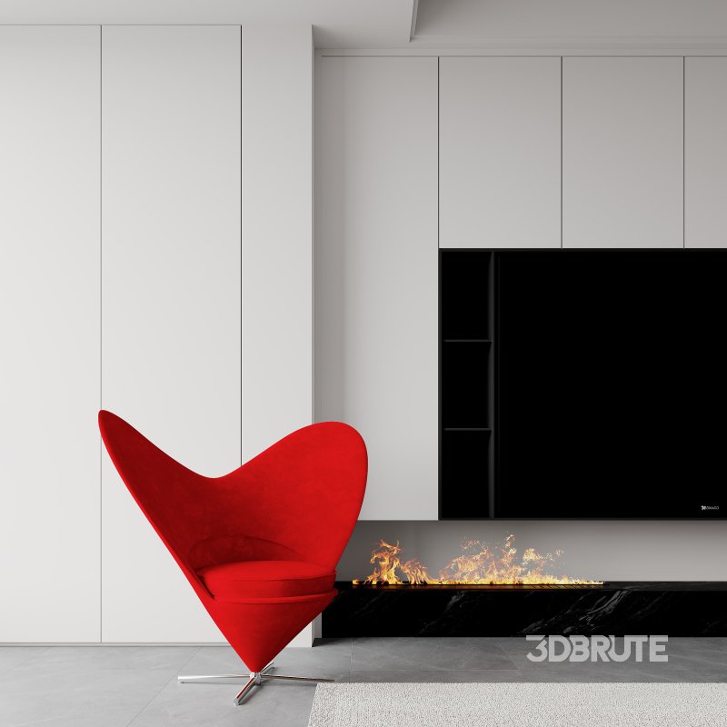 Modern living room and dining room interior scene Image 3