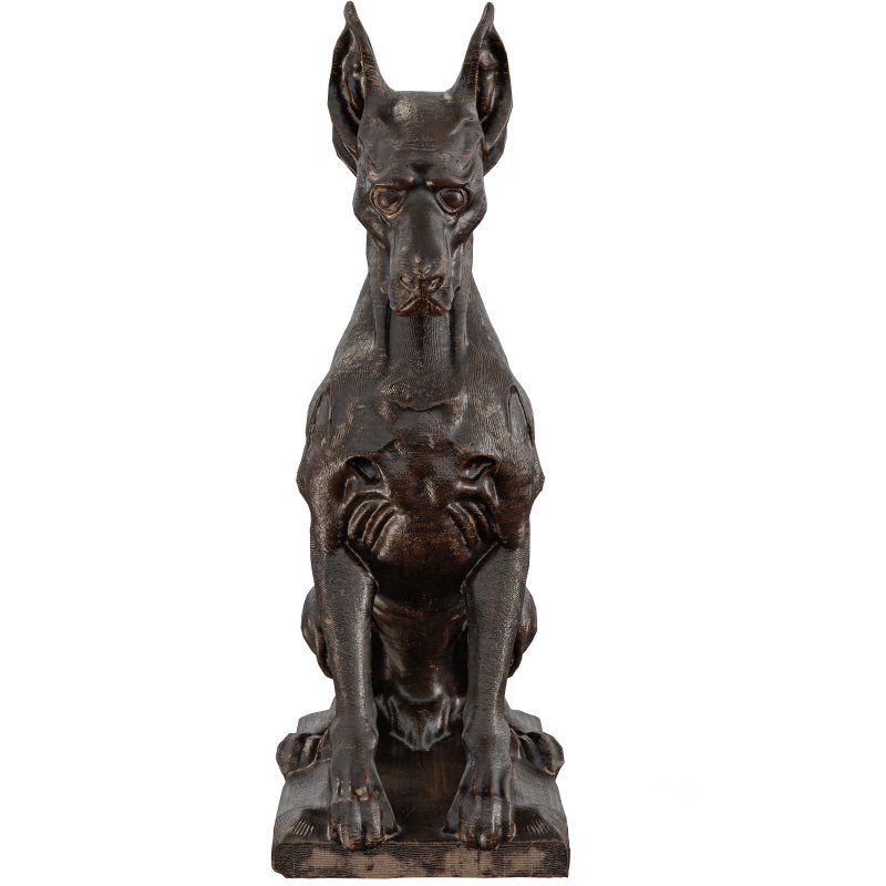 wooden dog Statue 01 Image 1