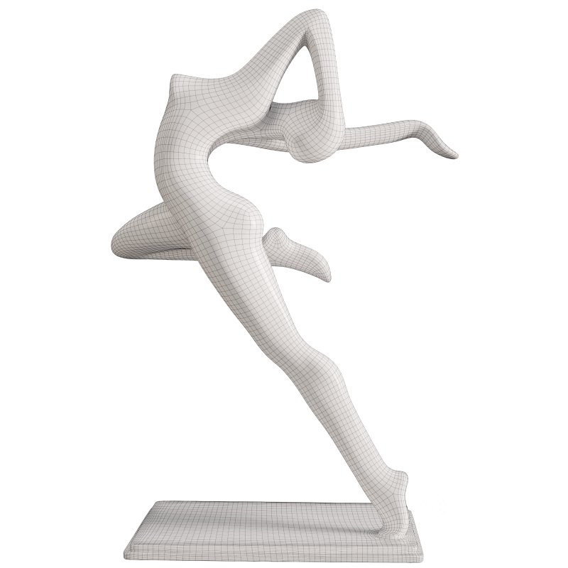 Old Yoga Woman Sculpture Image 4