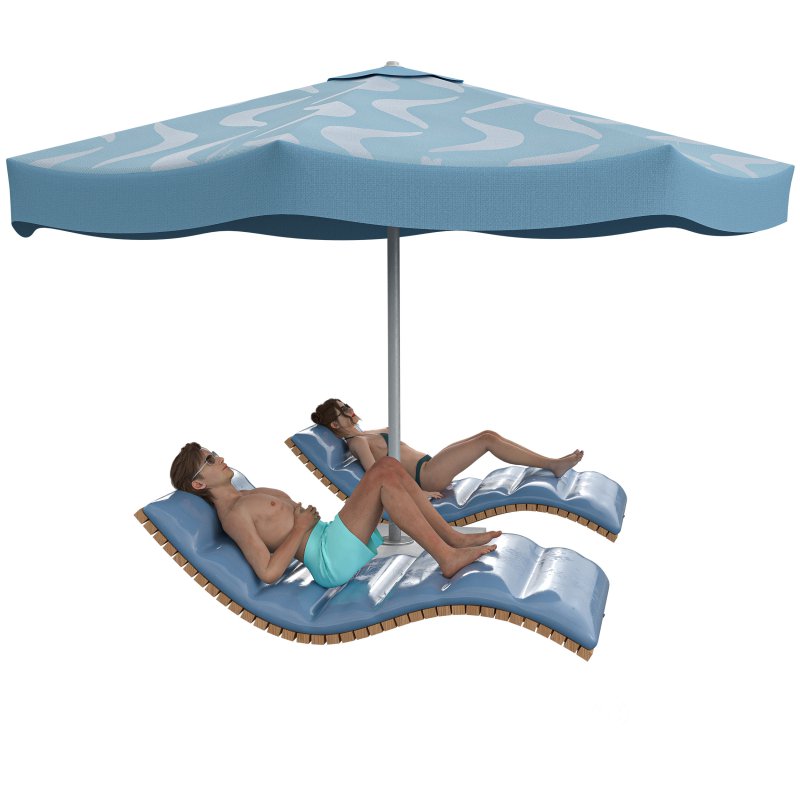 Sunbathing Lounge Duo Image 3