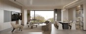 Modern living room and dining room interior scene - Thumbnail 1