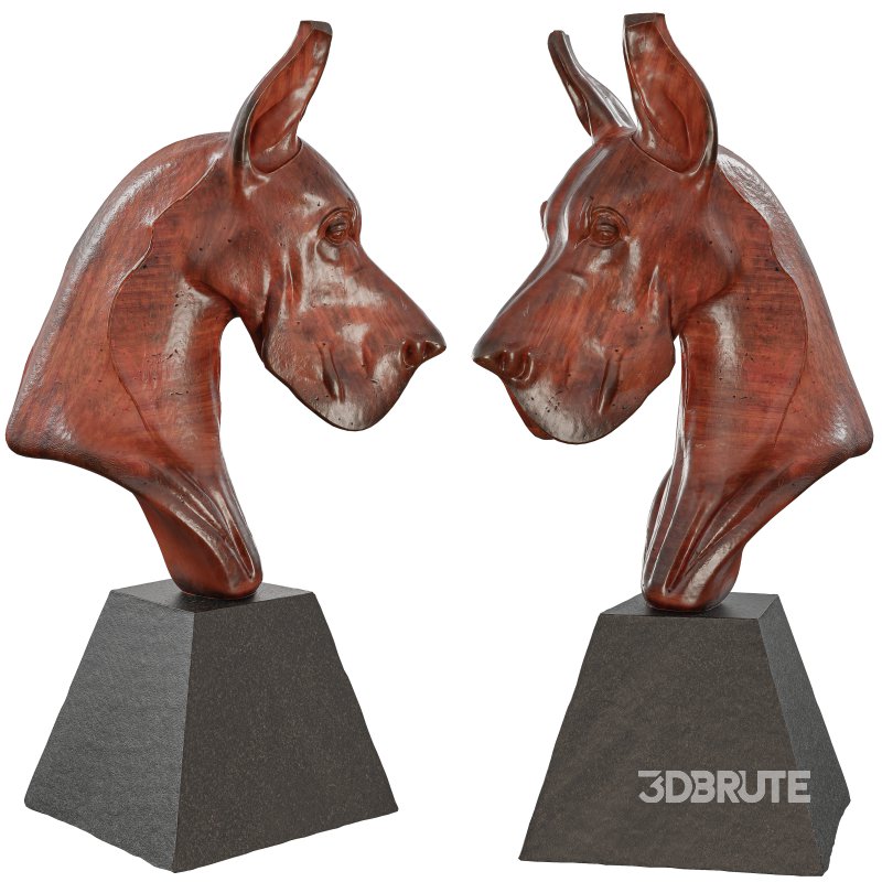 Wooden Dog Head Sculpt Image 6