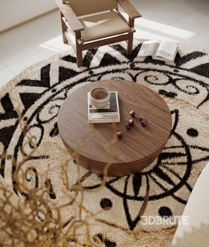 Modern living room and dining room interior scene Image 3