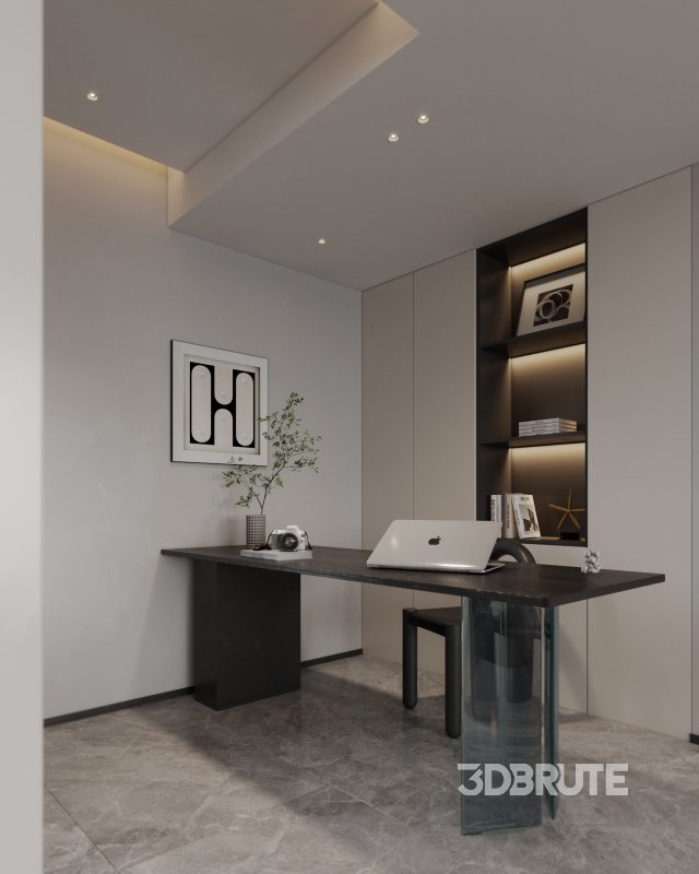 Modern living room and dining room interior scene Image 5