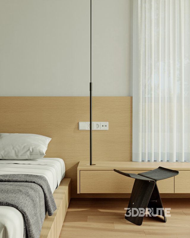 Modern living room and dining room interior scene Image 2