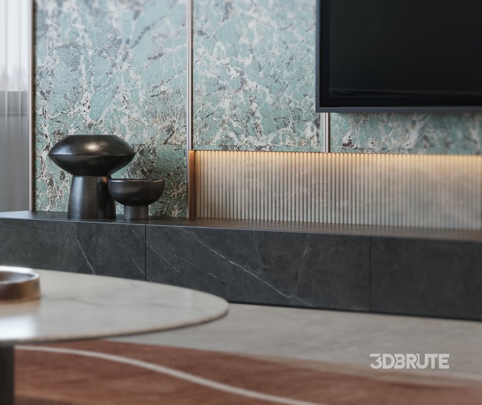 Luxurious living room and dining room Image 5