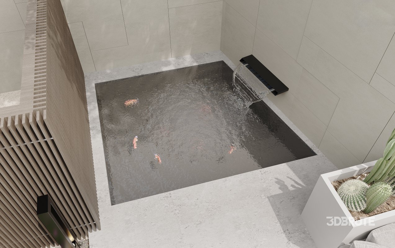 Luxury villa interior and courtyard Image 16