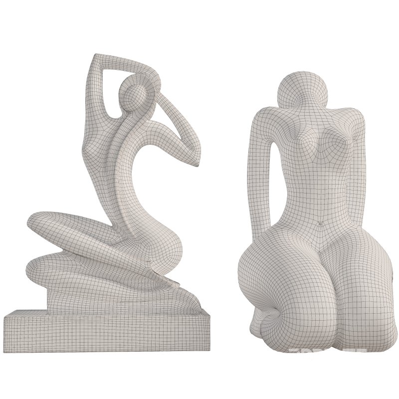 Abstract Bronze Female Figure Sculpture Image 5