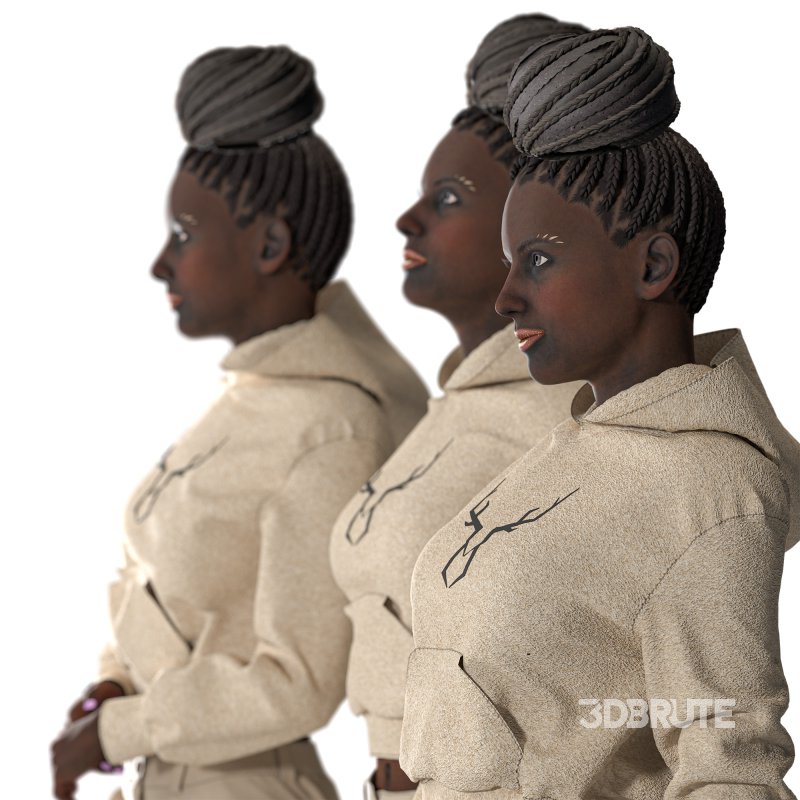 Casual African woman 03 Poses Image 3