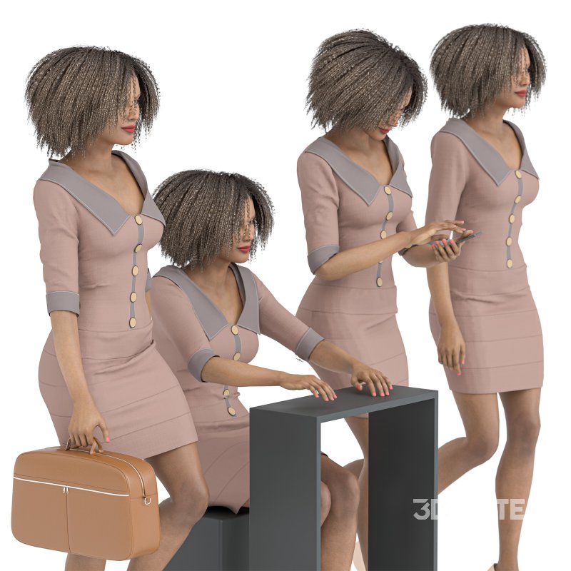 Official Woman in 04 Poses 03 Image 5