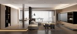 Modern living room and dining room interior scene - Thumbnail 1