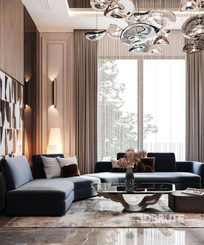 luxury salon and dining neoclassic Image 6