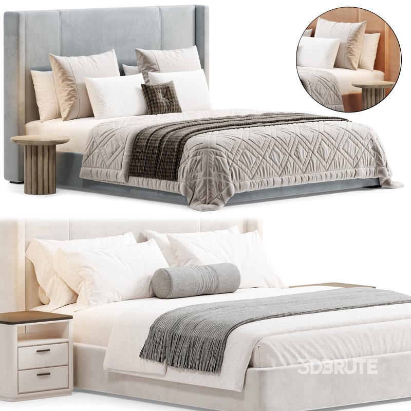 Bed With High Headboard Norman By Lavsit Image 3