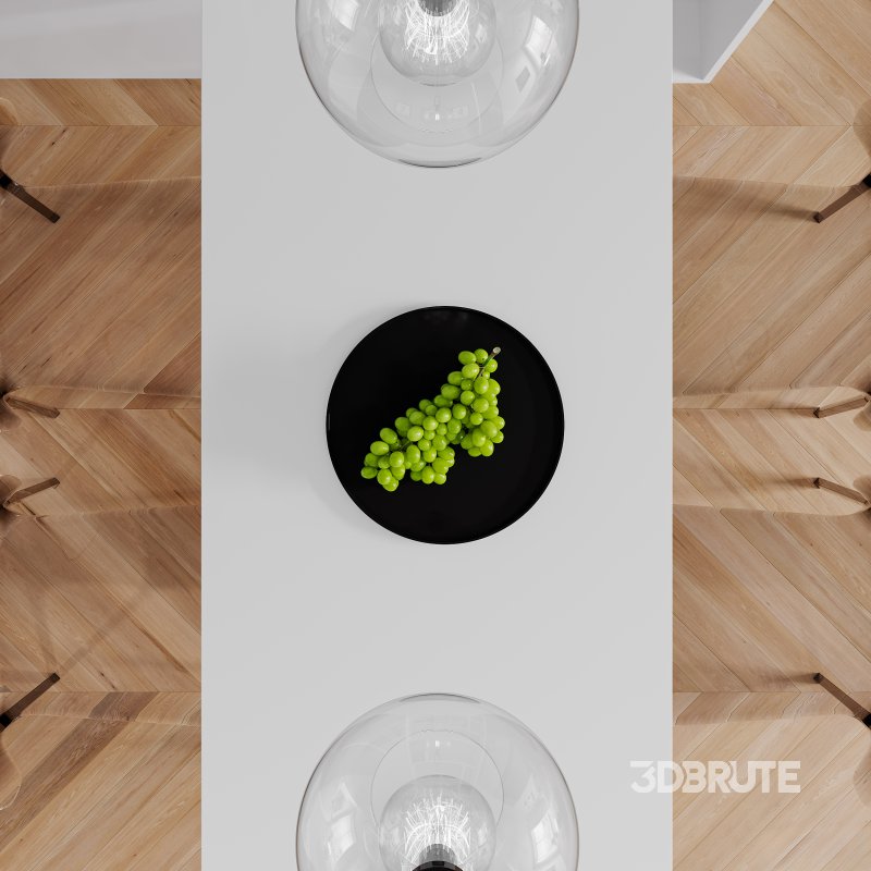 Modern living room and dining room interior scene Image 5