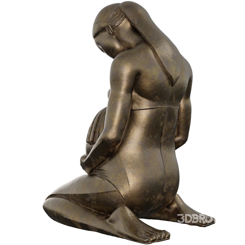 Antique Pregnant Mothers Embrace Image 4