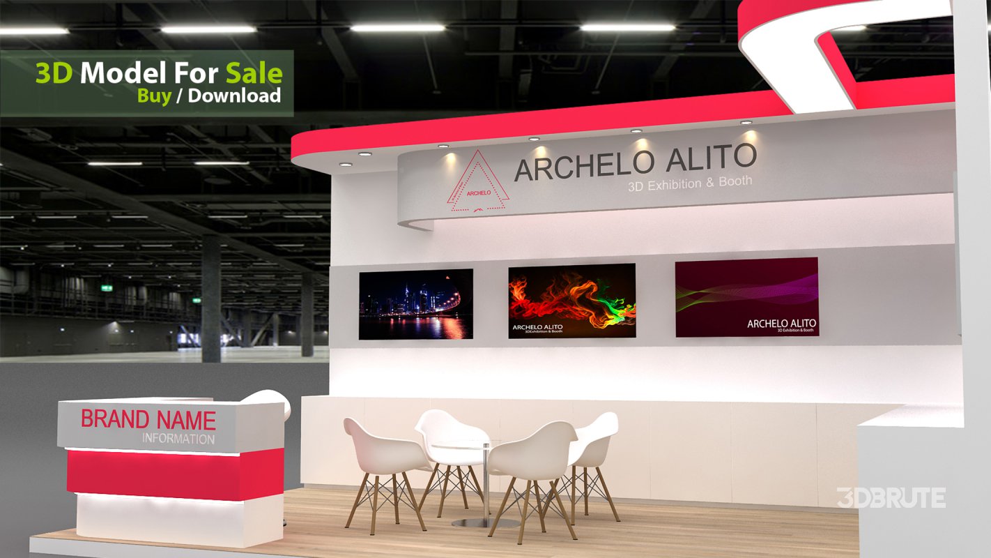 3D Stand Booth Model Image 3