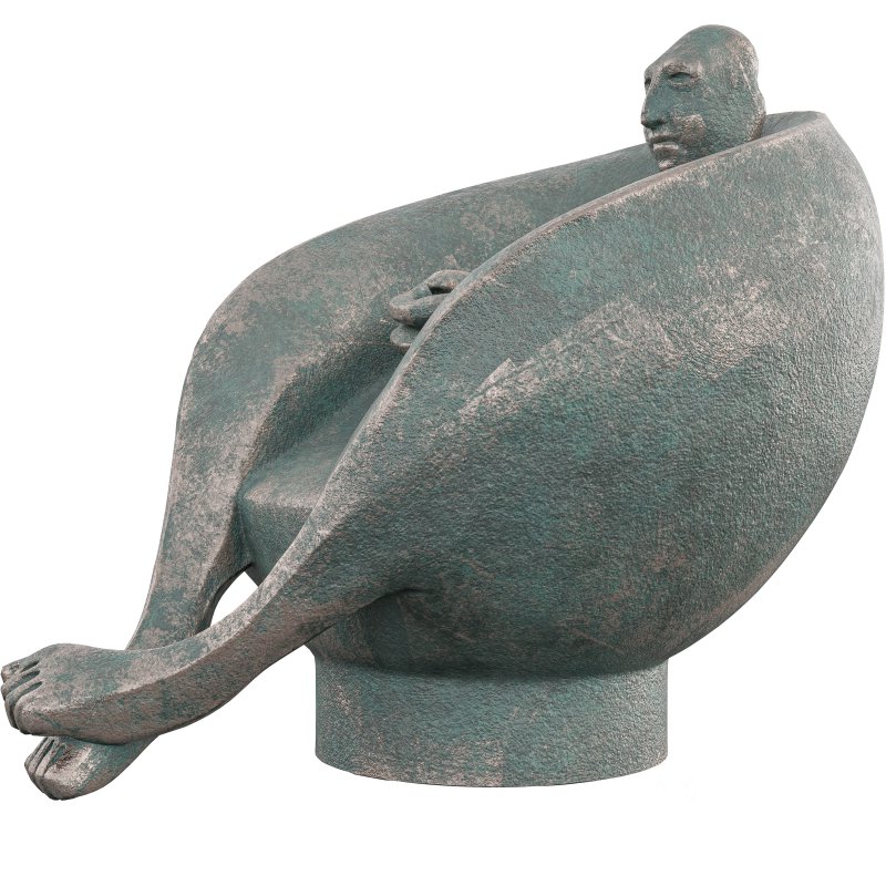 Seated Man Statue Image 3