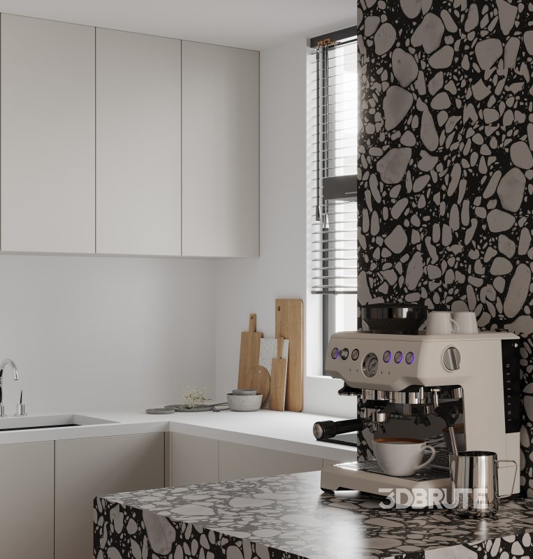 Modern living room and dining room interior scene Image 4