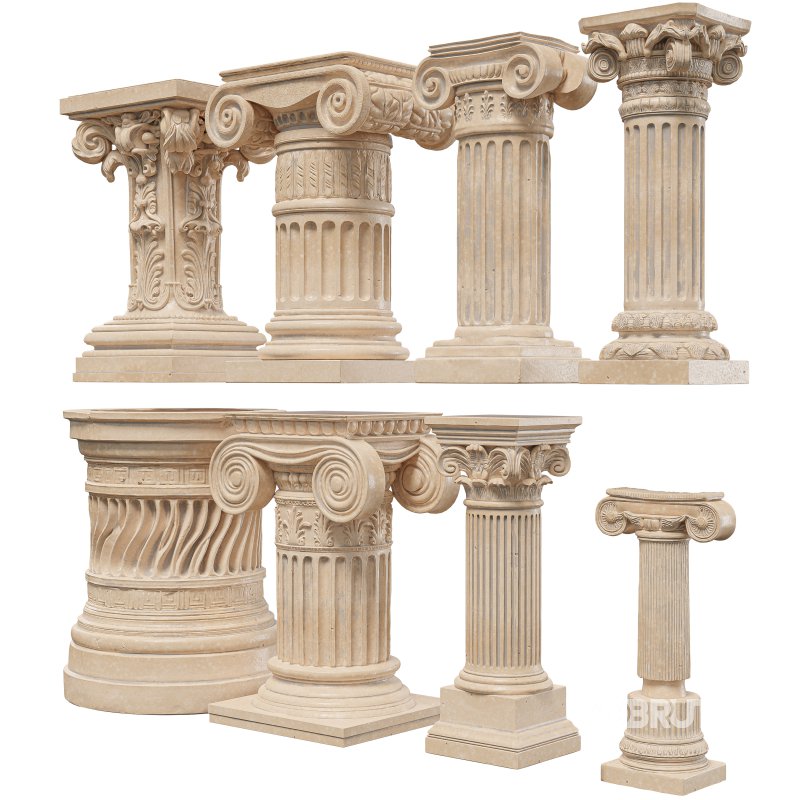 08 Classical Architectural Columns Collection -Doric Ionic-Corinthian Orders Image 2