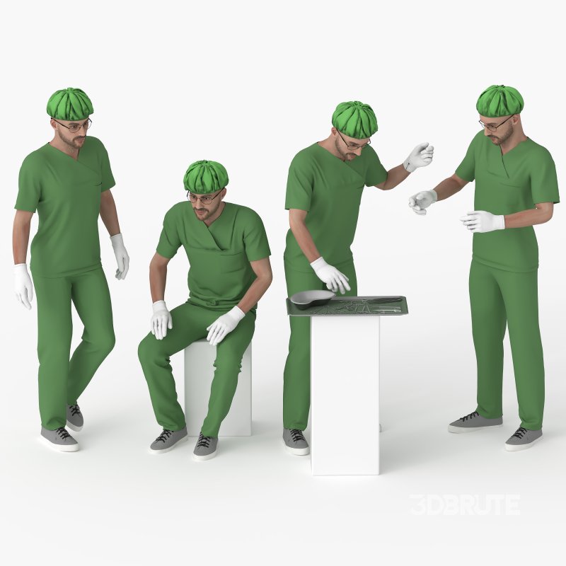 Doctor surgeon 04 poses Image 2