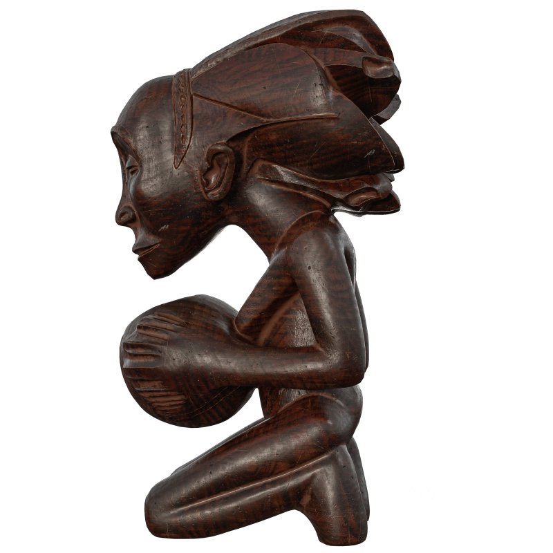 Traditional African Wood Sculpture Image 2