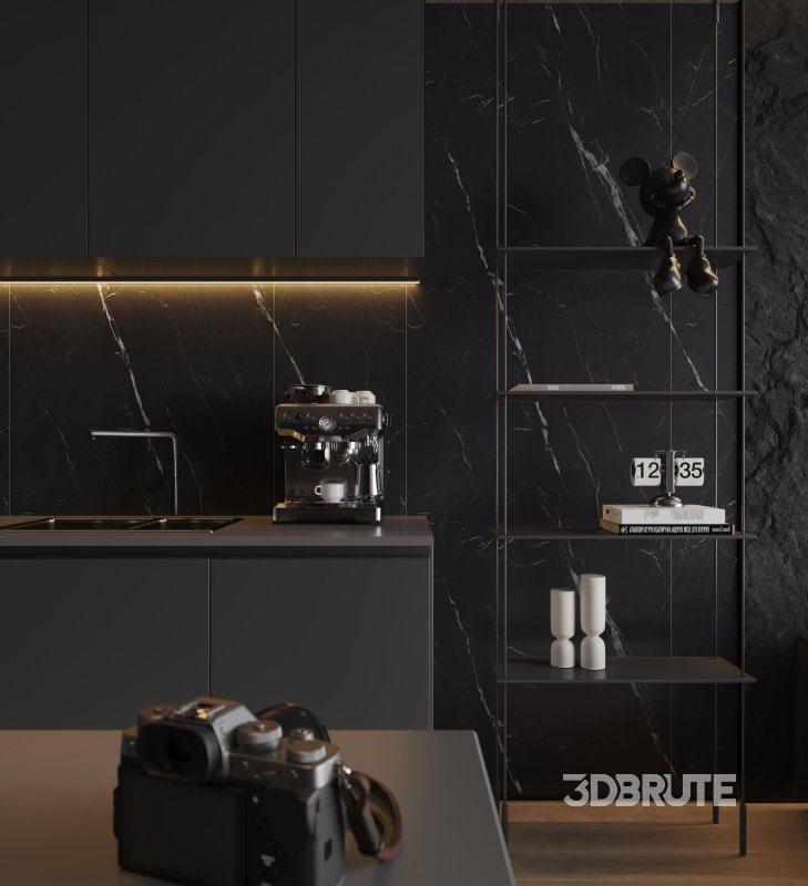 Modern living room and dining room interior scene Image 2