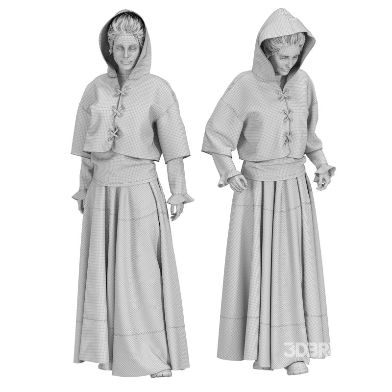 Medival Vintage Woman Outfit Image 5