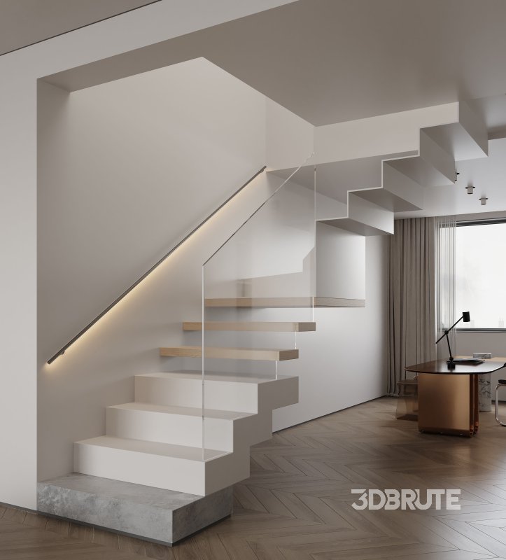 Modern living room and dining room interior scene Image 7