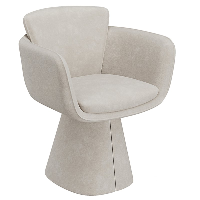 Rune Swivel Dining Chair Beige Image 3